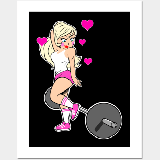 Barbell Love Girl Posters and Art